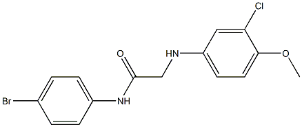 N-(4-bromophenyl)-2-[(3-chloro-4-methoxyphenyl)amino]acetamide Struktur