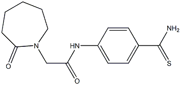 N-(4-carbamothioylphenyl)-2-(2-oxoazepan-1-yl)acetamide Struktur