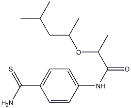 N-(4-carbamothioylphenyl)-2-[(4-methylpentan-2-yl)oxy]propanamide Struktur