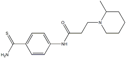 N-(4-carbamothioylphenyl)-3-(2-methylpiperidin-1-yl)propanamide Struktur