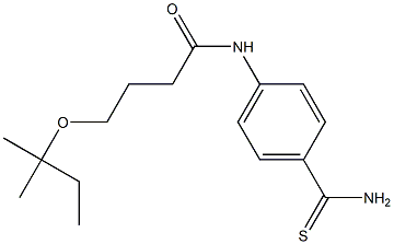 N-(4-carbamothioylphenyl)-4-[(2-methylbutan-2-yl)oxy]butanamide Struktur