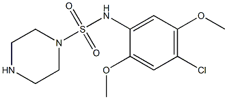 N-(4-chloro-2,5-dimethoxyphenyl)piperazine-1-sulfonamide Struktur