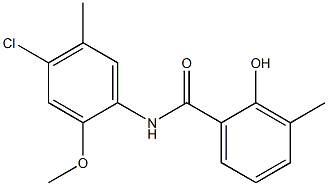 N-(4-chloro-2-methoxy-5-methylphenyl)-2-hydroxy-3-methylbenzamide Struktur