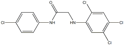 N-(4-chlorophenyl)-2-[(2,4,5-trichlorophenyl)amino]acetamide Struktur