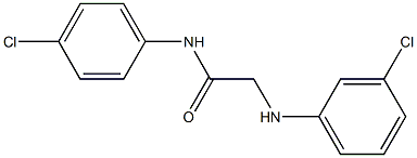 N-(4-chlorophenyl)-2-[(3-chlorophenyl)amino]acetamide Struktur