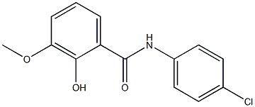 N-(4-chlorophenyl)-2-hydroxy-3-methoxybenzamide Struktur