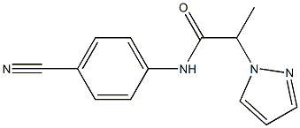 N-(4-cyanophenyl)-2-(1H-pyrazol-1-yl)propanamide Struktur