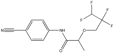 N-(4-cyanophenyl)-2-(2,2,3,3-tetrafluoropropoxy)propanamide Struktur