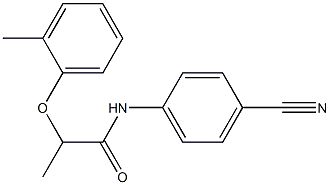 N-(4-cyanophenyl)-2-(2-methylphenoxy)propanamide Struktur