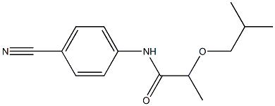 N-(4-cyanophenyl)-2-(2-methylpropoxy)propanamide Struktur