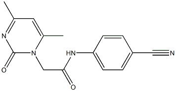 N-(4-cyanophenyl)-2-(4,6-dimethyl-2-oxo-1,2-dihydropyrimidin-1-yl)acetamide Struktur