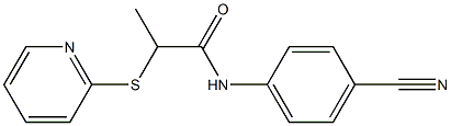 N-(4-cyanophenyl)-2-(pyridin-2-ylsulfanyl)propanamide Struktur