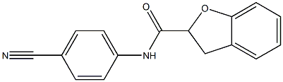 N-(4-cyanophenyl)-2,3-dihydro-1-benzofuran-2-carboxamide Struktur