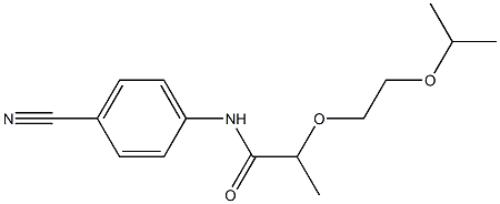 N-(4-cyanophenyl)-2-[2-(propan-2-yloxy)ethoxy]propanamide Struktur