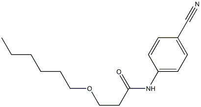 N-(4-cyanophenyl)-3-(hexyloxy)propanamide Struktur