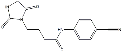 N-(4-cyanophenyl)-4-(2,5-dioxoimidazolidin-1-yl)butanamide Struktur