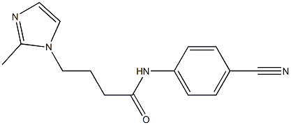 N-(4-cyanophenyl)-4-(2-methyl-1H-imidazol-1-yl)butanamide Struktur