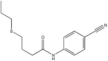 N-(4-cyanophenyl)-4-(propylsulfanyl)butanamide Struktur