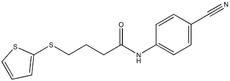 N-(4-cyanophenyl)-4-(thiophen-2-ylsulfanyl)butanamide Struktur