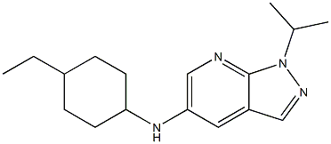 N-(4-ethylcyclohexyl)-1-(propan-2-yl)-1H-pyrazolo[3,4-b]pyridin-5-amine Struktur