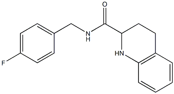 N-(4-fluorobenzyl)-1,2,3,4-tetrahydroquinoline-2-carboxamide Struktur