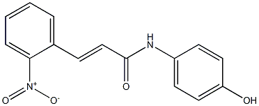 N-(4-hydroxyphenyl)-3-(2-nitrophenyl)prop-2-enamide Struktur