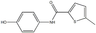 N-(4-hydroxyphenyl)-5-methylthiophene-2-carboxamide Struktur