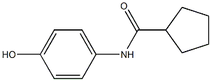 N-(4-hydroxyphenyl)cyclopentanecarboxamide Struktur