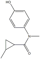 N-(4-hydroxyphenyl)-N,2-dimethylcyclopropane-1-carboxamide Struktur