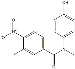 N-(4-hydroxyphenyl)-N,3-dimethyl-4-nitrobenzamide Struktur