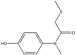 N-(4-hydroxyphenyl)-N-methyl-2-(methylsulfanyl)acetamide Struktur