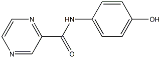 N-(4-hydroxyphenyl)pyrazine-2-carboxamide Struktur