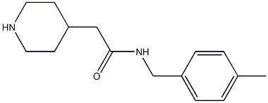 N-(4-methylbenzyl)-2-piperidin-4-ylacetamide Struktur