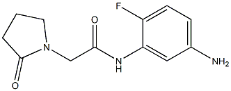 N-(5-amino-2-fluorophenyl)-2-(2-oxopyrrolidin-1-yl)acetamide Struktur