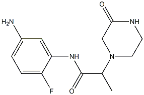 N-(5-amino-2-fluorophenyl)-2-(3-oxopiperazin-1-yl)propanamide Struktur