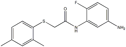 N-(5-amino-2-fluorophenyl)-2-[(2,4-dimethylphenyl)sulfanyl]acetamide Struktur