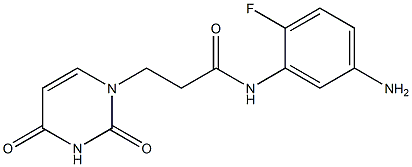 N-(5-amino-2-fluorophenyl)-3-(2,4-dioxo-1,2,3,4-tetrahydropyrimidin-1-yl)propanamide Struktur