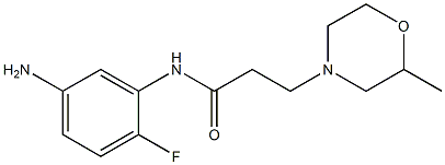 N-(5-amino-2-fluorophenyl)-3-(2-methylmorpholin-4-yl)propanamide Struktur