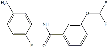 N-(5-amino-2-fluorophenyl)-3-(difluoromethoxy)benzamide Struktur