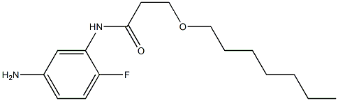 N-(5-amino-2-fluorophenyl)-3-(heptyloxy)propanamide Struktur