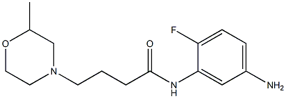 N-(5-amino-2-fluorophenyl)-4-(2-methylmorpholin-4-yl)butanamide Struktur