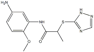 N-(5-amino-2-methoxyphenyl)-2-(1H-1,2,4-triazol-5-ylsulfanyl)propanamide Struktur