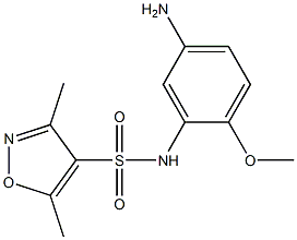 N-(5-amino-2-methoxyphenyl)-3,5-dimethyl-1,2-oxazole-4-sulfonamide Struktur