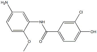 N-(5-amino-2-methoxyphenyl)-3-chloro-4-hydroxybenzamide Struktur