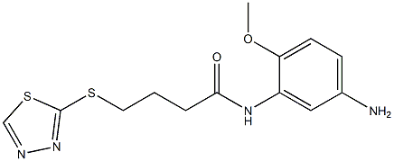 N-(5-amino-2-methoxyphenyl)-4-(1,3,4-thiadiazol-2-ylsulfanyl)butanamide Struktur