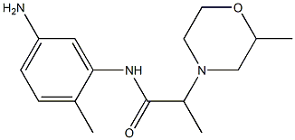 N-(5-amino-2-methylphenyl)-2-(2-methylmorpholin-4-yl)propanamide Struktur