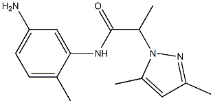 N-(5-amino-2-methylphenyl)-2-(3,5-dimethyl-1H-pyrazol-1-yl)propanamide Struktur