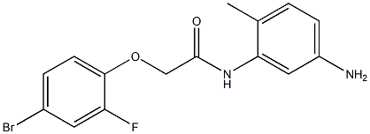 N-(5-amino-2-methylphenyl)-2-(4-bromo-2-fluorophenoxy)acetamide Struktur