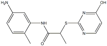 N-(5-amino-2-methylphenyl)-2-[(4-hydroxypyrimidin-2-yl)sulfanyl]propanamide Struktur