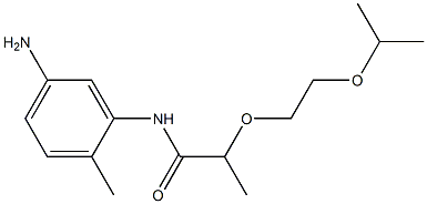 N-(5-amino-2-methylphenyl)-2-[2-(propan-2-yloxy)ethoxy]propanamide Struktur